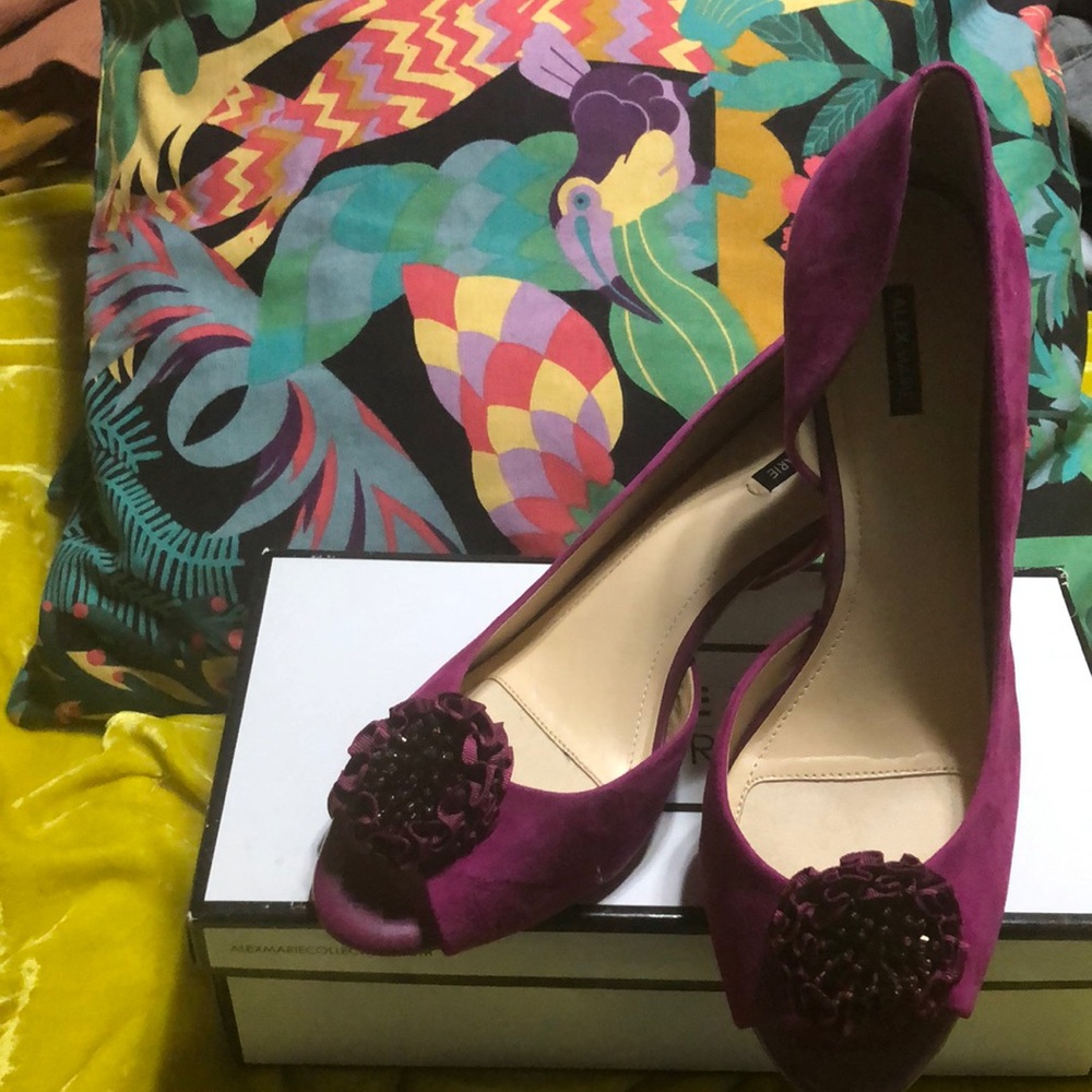 Alex Marie heels with flower